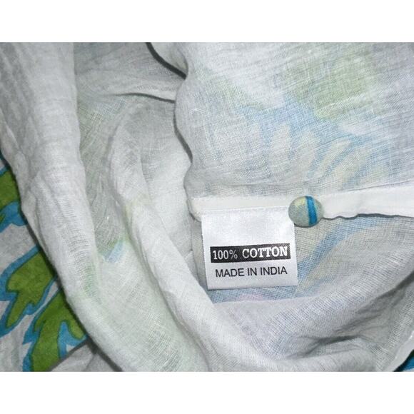 Olivia James The Label Anna Midi Dress Womens Medium Mod Floral Aqua Pockets - Picture 10 of 13